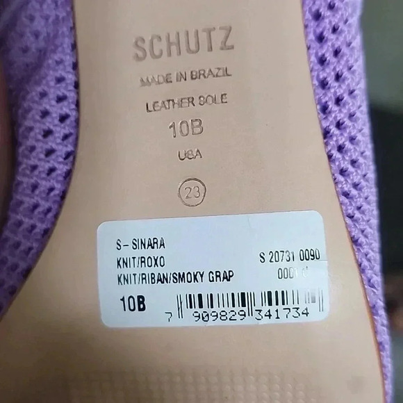 SCHUTZ women's Sinara Knit Sandals Smokey Grape size 10B New - Picture 11 of 11